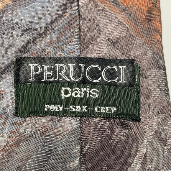 EUC -  Perucci Paris Silk Blend Tie - Picture 3 of 3